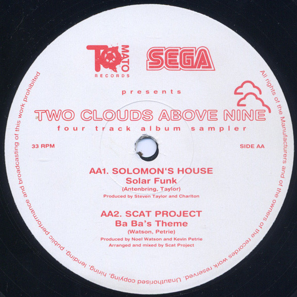 Various - Two Clouds Above Nine - Four Track Album Sampler | Tomato Records (Tomato 8) - 4