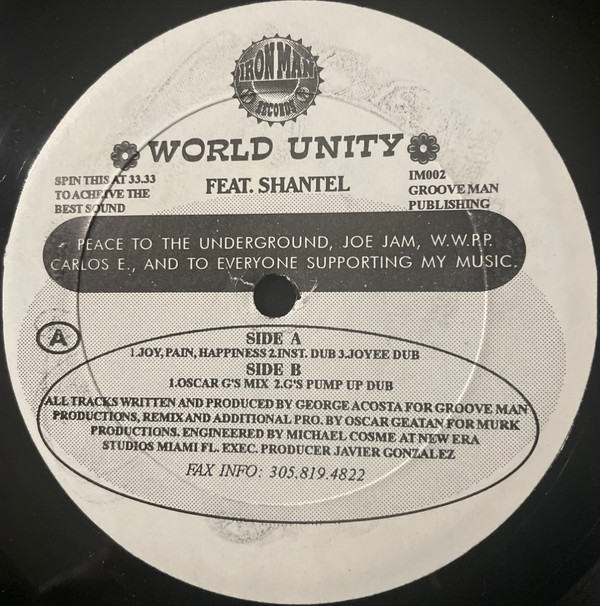 World Unity Feat. Shantel - Joy, Pain, Happiness | Iron Man Records (IM002) - 2