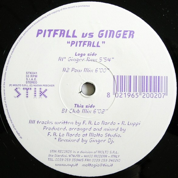 Pitfall vs. Ginger - Pitfall | Stik Records (STK041) - 3