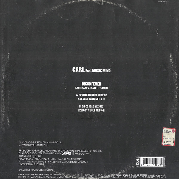 Carl Feat. Music Mind - Disco Fever | DJ Movement (DJM 188) - 2