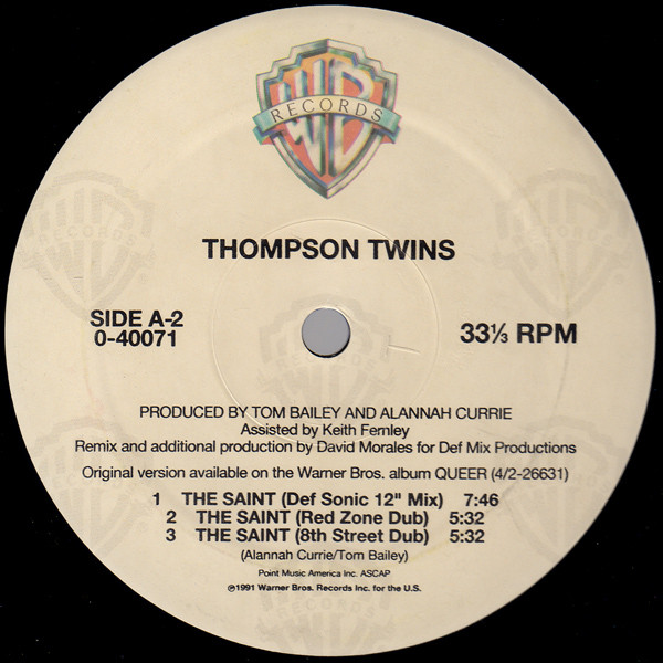 Thompson Twins - Come Inside / The Saint | Warner Bros. Records (0-40071) - 4
