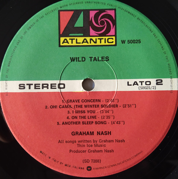Graham Nash - Wild Tales | Atlantic (W 50025) - 5