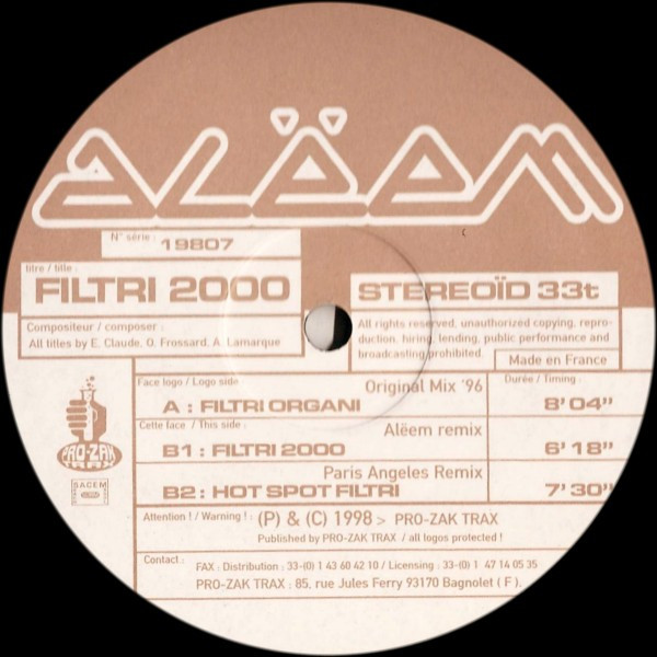 Alëem - Filtri 2000 | Pro-Zak Trax (19807) - main