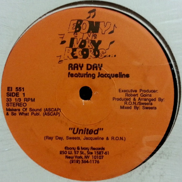 Ray Day Featuring Jacqueline / Headless Horseman - United / The Beat Goes On | Ebony & Ivory Records (EI 551)