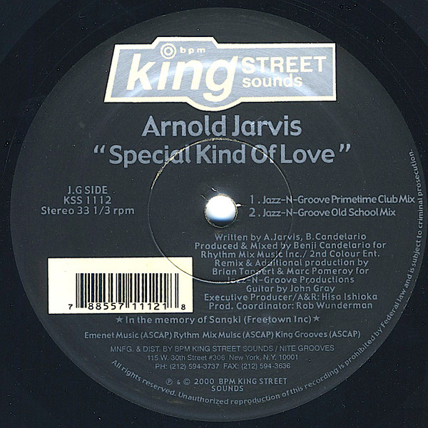 Arnold Jarvis - Special Kind Of Love | King Street Sounds (KSS 1112) - 4 Arnold Jarvis - Special Kind Of Love | King Street Sounds (KSS 1112) - 4