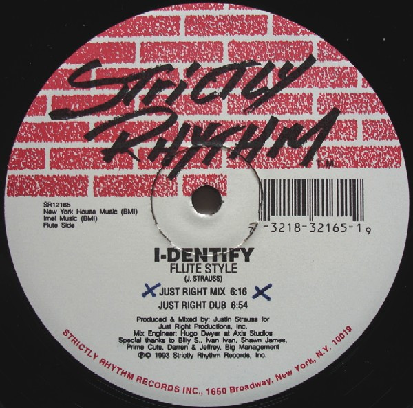 I-Dentify - Flute Style / Dub Factor | Strictly Rhythm (SR12165) - main