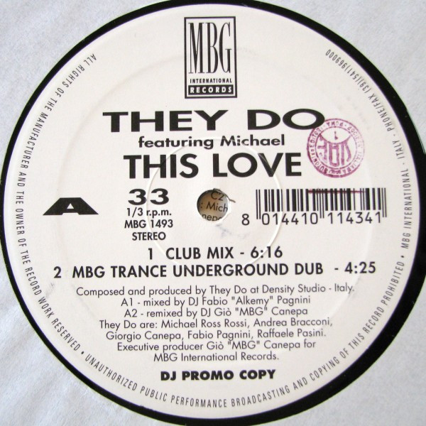 They Do Featuring Michael - This Love | MBG International Records (MBG 1493) - 2