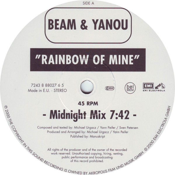 Beam & Yanou - Rainbow Of Mine | EMI Electrola (7243 8 88027 6 5) - 2