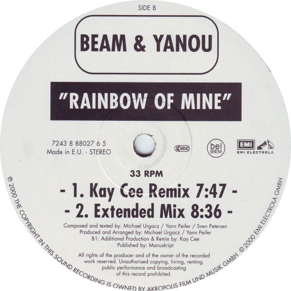 Beam & Yanou - Rainbow Of Mine | EMI Electrola (7243 8 88027 6 5) - 3