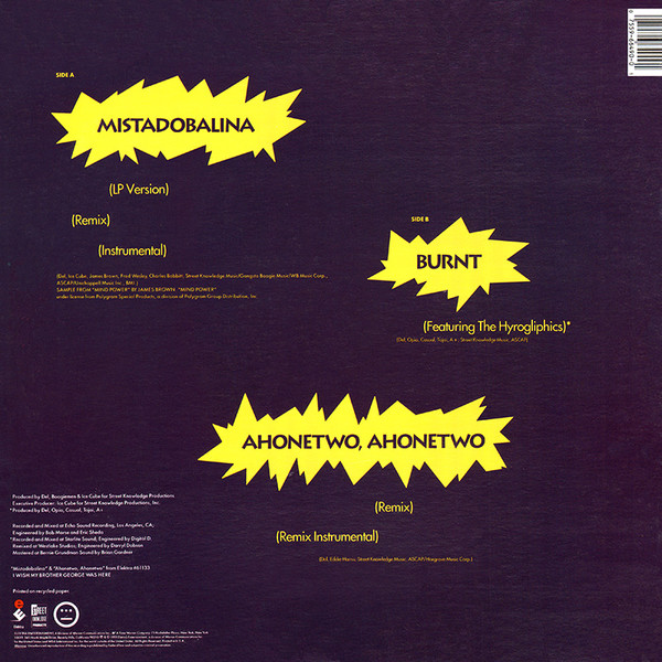 Del Tha Funkeé Homosapien - Mistadobalina | Elektra (0-66490) - 2 Del Tha Funkeé Homosapien - Mistadobalina | Elektra (0-66490) - 2
