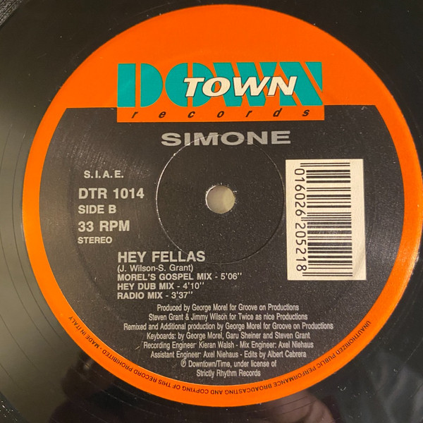 Simone - Hey Fellas | Downtown (DTR 1014) - 2
