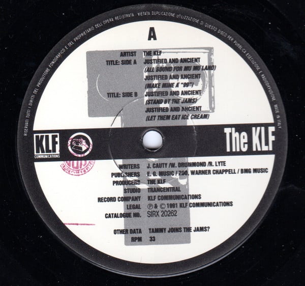 The KLF - Justified & Ancient | KLF Communications (SIRX 20262) - 2