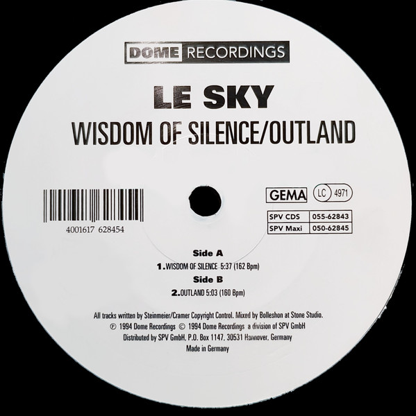 Le Sky - Wisdom Of Silence / Outland | Dome Recordings (SPV Maxi 050-62845) - main