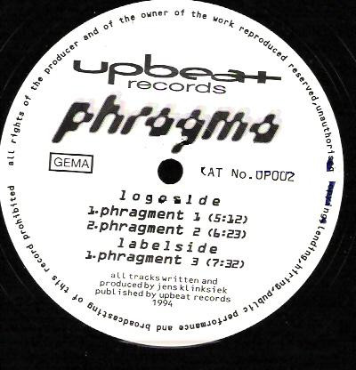 Phragma - Phragment | Upbeat Records (UP 002) - 4 Phragma - Phragment | Upbeat Records (UP 002) - 4