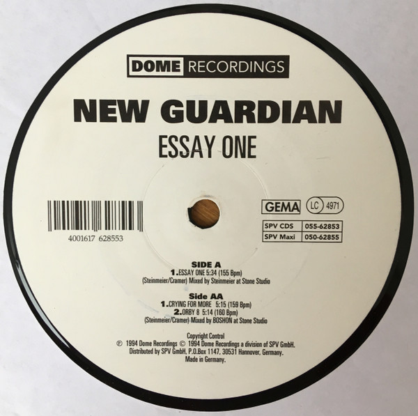 New Guardian - Essay One | Dome Recordings (SPV Maxi 050-62855)