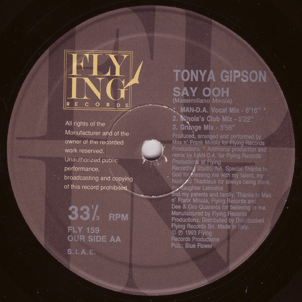 Tonya Gipson - Say Ooh | Flying Records (FLY 159) - 2