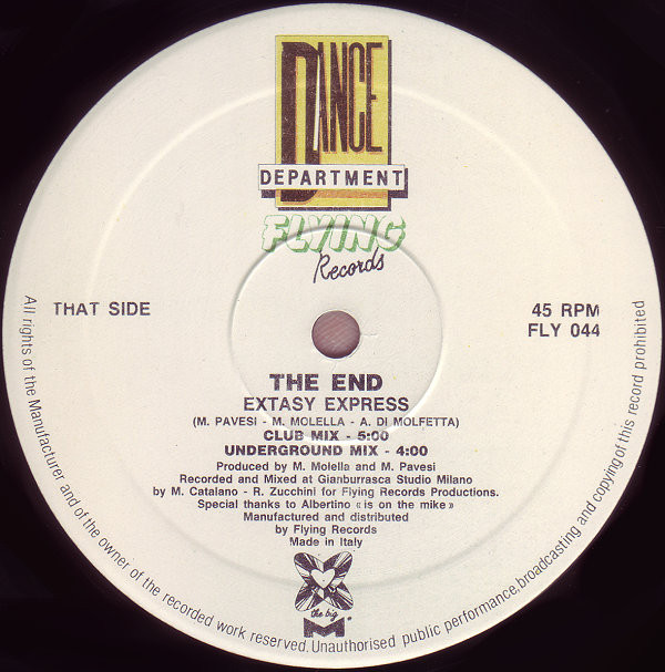 The End - Extasy Express | Flying Records (FLY 044) - 4