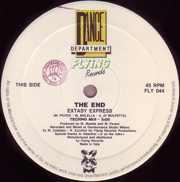The End - Extasy Express | Flying Records (FLY 044) - 3