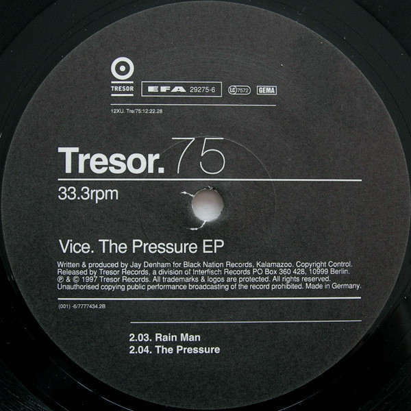Vice - The Pressure EP | Tresor (Tresor  75) - 2