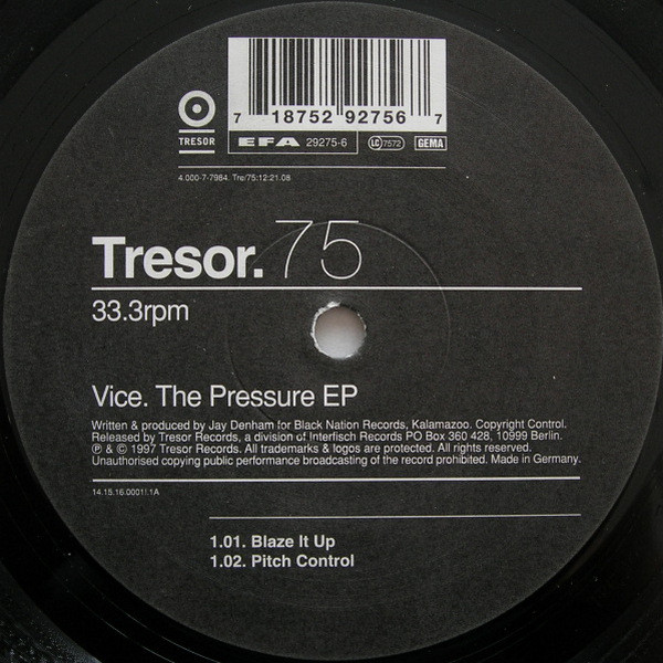 Vice - The Pressure EP | Tresor (Tresor  75) - main