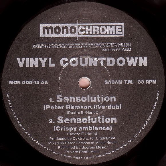 Vinyl Countdown - Sensolution | Monochrome (MON 005-12) - 3