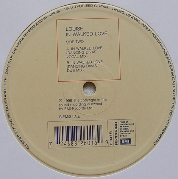 Louise - In Walked Love | EMI (7243 8 826016 9) - 2 Louise - In Walked Love | EMI (7243 8 826016 9) - 2