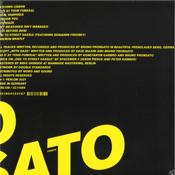 Bruno Pronsato - Do It At Your Funeral | Perlon (PERL128) - 2