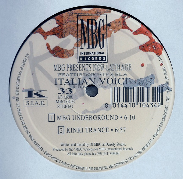MBG Presents New Latin Age Featuring Mikaela - Italian Voice | MBG International Records (MBG 0493) - 4