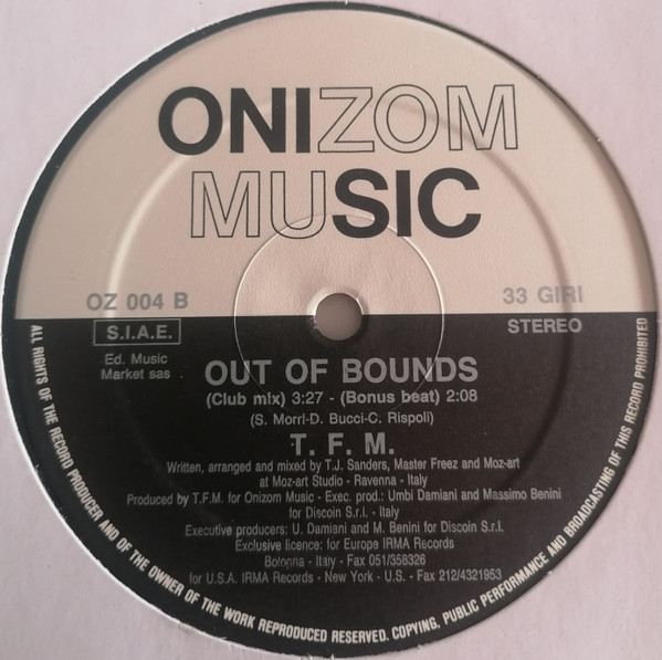 TFM - Out Of Bounds | Onizom Music (OZ 004) - 3 TFM - Out Of Bounds | Onizom Music (OZ 004) - 3