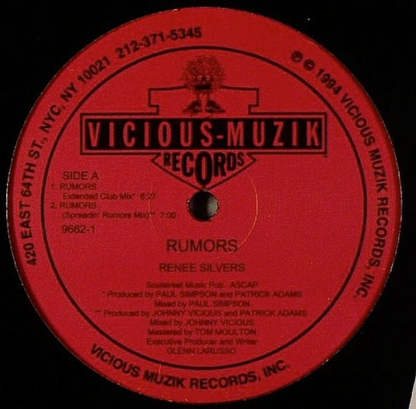 Renee Silvers - Rumors | Vicious Muzik Records (9662-1)