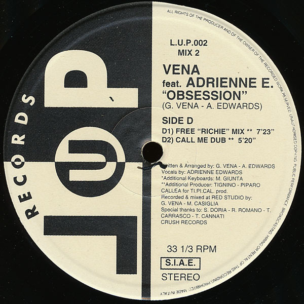 Vena Feat. Adrienne E. - Obsession | LUP Records (L.U.P.002) - 4
