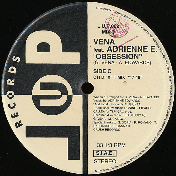 Vena Feat. Adrienne E. - Obsession | LUP Records (L.U.P.002) - 3