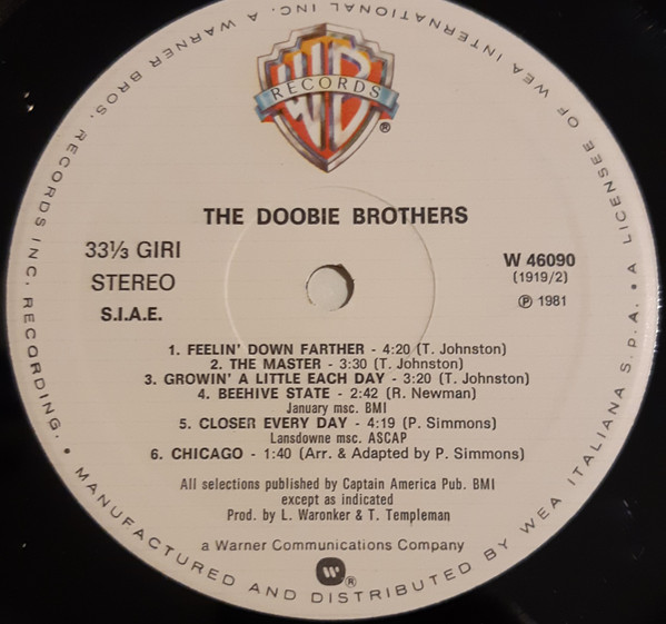 The Doobie Brothers - The Doobie Brothers | Warner Bros. Records (W 46090) - 3
