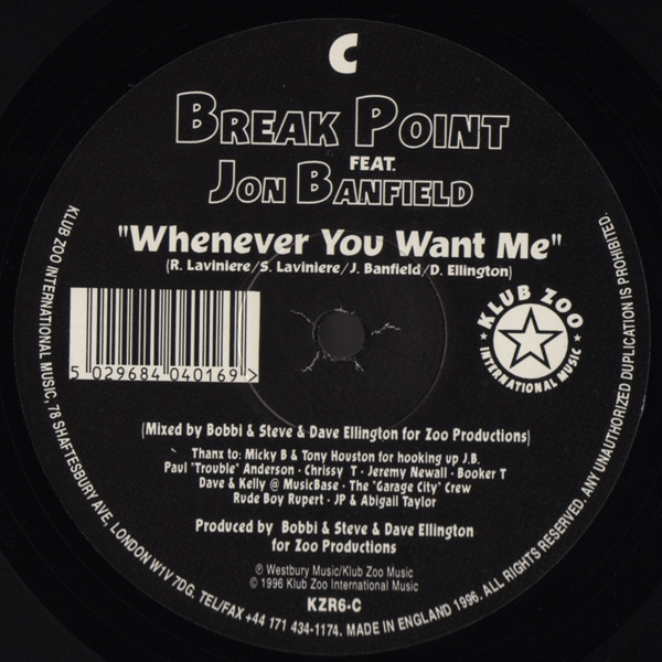 Break Point Feat. Jon Banfield - Whenever You Want Me | Klub Zoo International Music (KZR6) - 5
