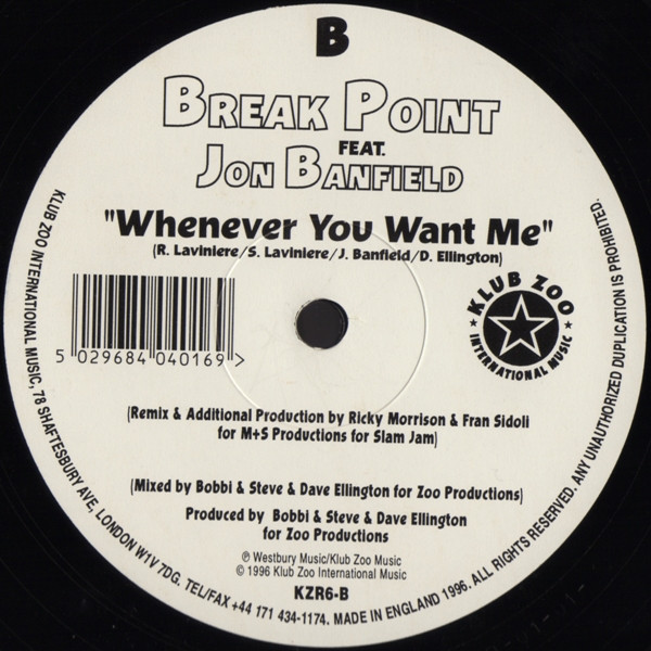 Break Point Feat. Jon Banfield - Whenever You Want Me | Klub Zoo International Music (KZR6) - 4