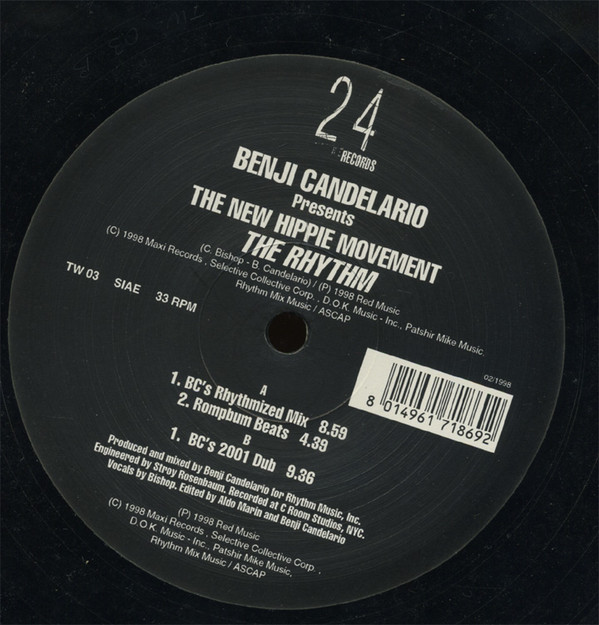 Benji Candelario Presents The New Hippie Movement - The Rhythm | 24 Records (TW 003) - 2