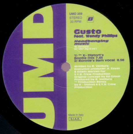 Gusto - Headbanging Music | Underground Music Department (UMD) (UMD 362 D) - 3