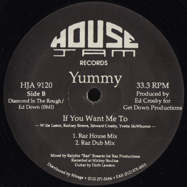 Yummy - If You Want Me To | House Jam Records (HJA 9120) - 2
