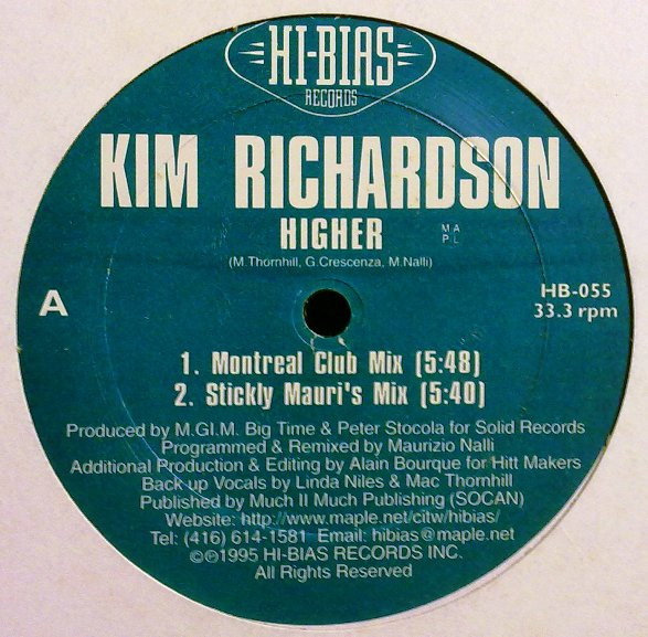 Kim Richardson - Higher | Hi-Bias Records (HB-055)