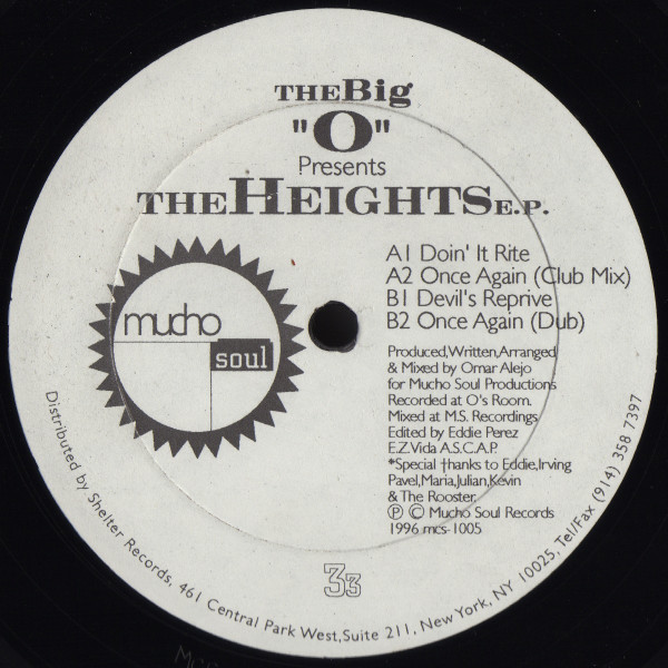 The Big O - The Heights E.P. | Mucho Soul (mcs-1005) - main