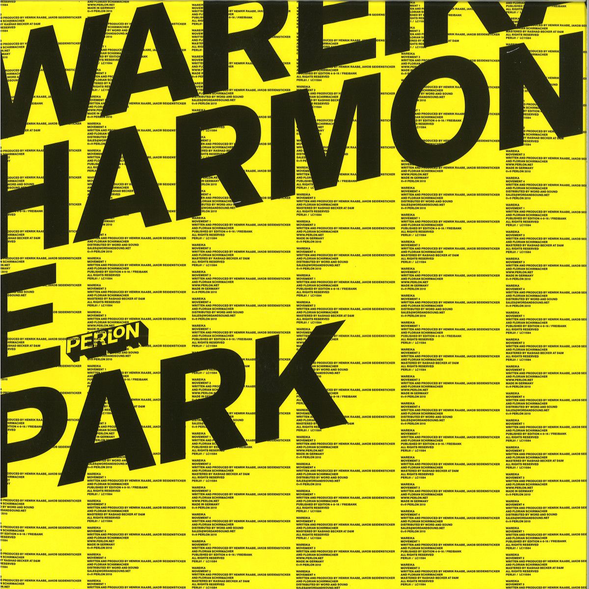 Wareika - Harmonie Park | Perlon (PERL81) - main Wareika - Harmonie Park | Perlon (PERL81) - main