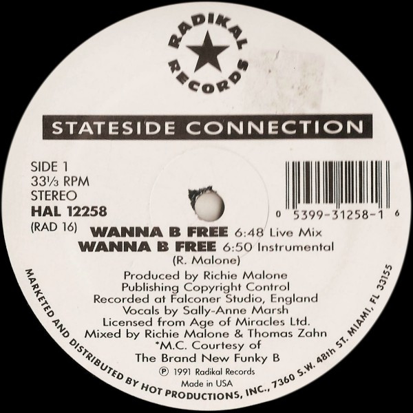 Stateside Connection - Wanna B Free | Radikal Records (RAD 16)