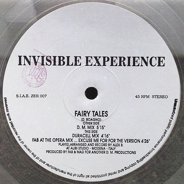Invisible Experience - Fairy Tales | Zener (ZER 007) - 2 Invisible Experience - Fairy Tales | Zener (ZER 007) - 2