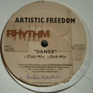 Artistic Freedom - Dance / The Feeling | Rhythm Factor Records (UGRF 0007) - main