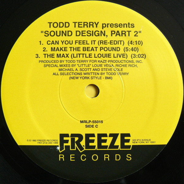 Todd Terry Presents Sound Design - Sound Design Part II | Freeze Records (MRLP-55015) - 4
