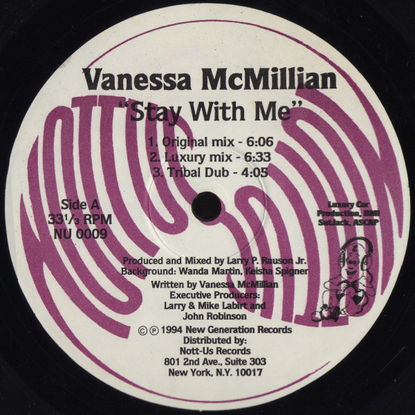 Vanessa McMillian - Stay With Me | Nott-Us Records (NU 0009)