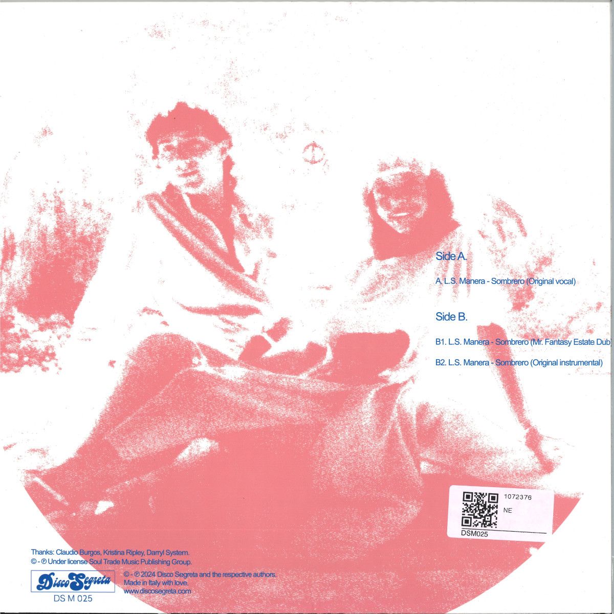 L. S. Manera - Sombrero | Disco Segreta (DS M 025) - 2