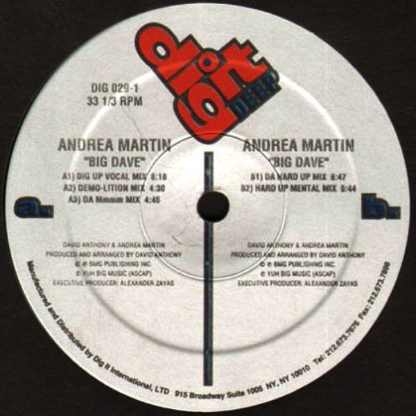 Andrea Martin - Big Dave | Dig It Deep (DIG 029-1) - 2 Andrea Martin - Big Dave | Dig It Deep (DIG 029-1) - 2