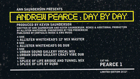 Ann Saunderson Presents Andrew Pearce - Day By Day | Whitelake Records (PEARCE 1) - main