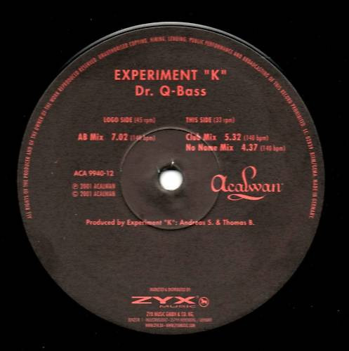 Experiment K - Dr. Q-Bass | Acalwan (ACA 9940-12)